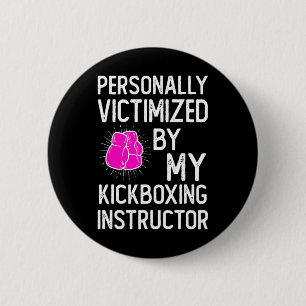 Gechikt door mijn grappige kickboksen met vechtspo ronde button 5,7 cm