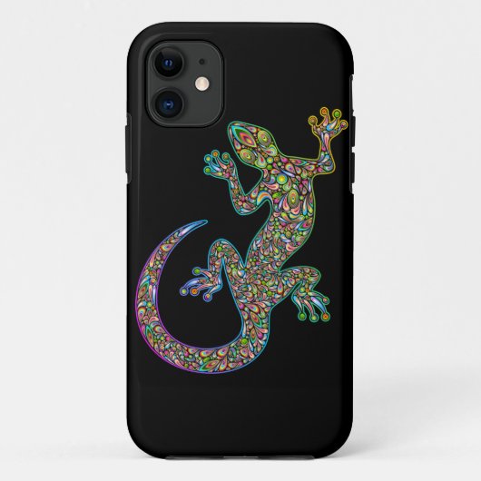 Geck Gecko Psychedelic Design iPhone 5 Hoesjes (Achterkant)