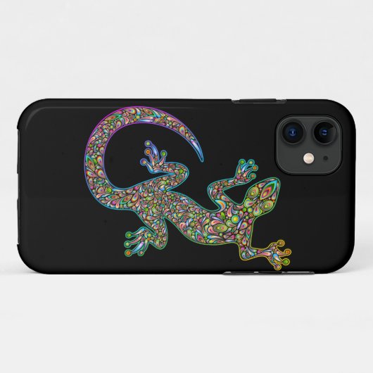 Geck Gecko Psychedelic Design iPhone 5 Hoesjes (Achterkant (horizontaal))