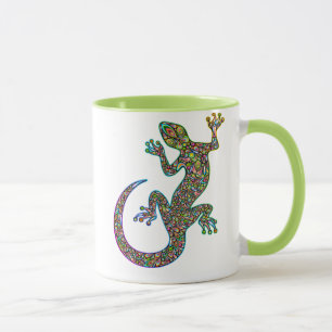 Geck Gecko Psychedelic Design Mok