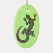 Geck Gecko Psychedelic Design Ornament (Rechts)