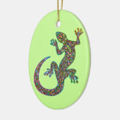 Geck Gecko Psychedelic Design Ornament (Links)