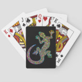 Geck Gecko Psychedelic Design Spellards Speelkaarten (Achterkant)