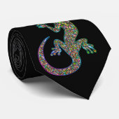 Geck Gecko Psychedelic Design Stropdas (Opgerold)