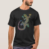 Geck Gecko Psychedelic Design T-Shirt (Voorkant)