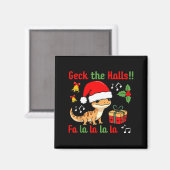 Geck The Halls Leopard Gecko Christmas Pun Pet Own Magneet (Voorkant / Achterkant)