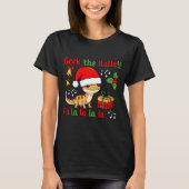 Geck The Halls Leopard Gecko Christmas Pun Pet Own T-shirt (Voorkant)