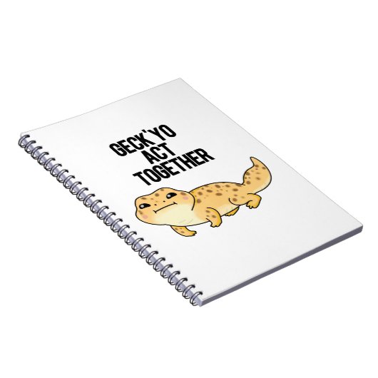Geck Yo Act Samen Grappige Gecko Pun  Notitieboek (Rechterzijde)