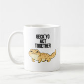 Geck Yo Act Together Funny Gecko Pun Koffiemok (Links)