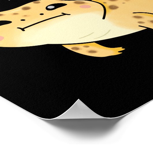 Geck You Act Samen Grappig Gecko Pun Dark BG Poster (Hoek)