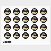Geck You Act Samen Grappig Gecko Pun Dark BG Ronde Sticker (Vel)