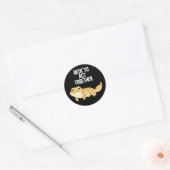 Geck You Act Samen Grappig Gecko Pun Dark BG Ronde Sticker (Envelop)