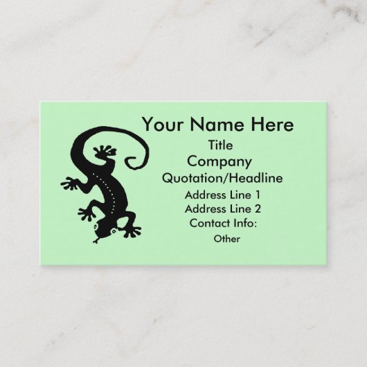 Gecko 1 prototype visitekaartje (Voorkant)