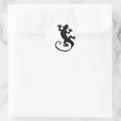 Gecko 1 ronde sticker (Tas)