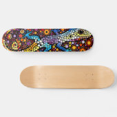 Gecko - Aboriginal stijl - Skateboard Deck (Horizontaal)