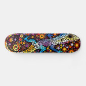 Gecko - Aboriginal stijl - Skateboard Deck (Horizontaal)