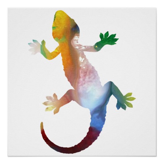 Gecko art poster (Voorkant)