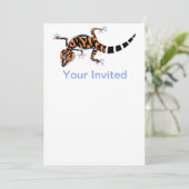 Gecko - Bedreigde diersoorten - uitnodiging (Staand voorkant)