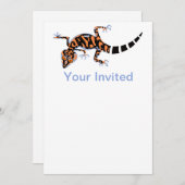 Gecko - Bedreigde diersoorten - uitnodiging (Voorkant / Achterkant)