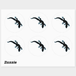GECKO Blue Outline Ronde Sticker