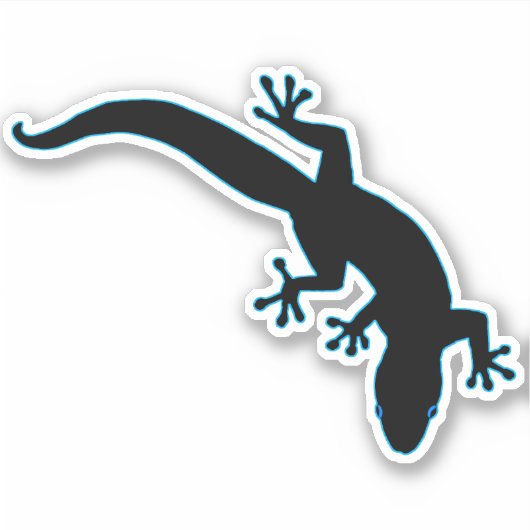 GECKO Blue Outline Sticker (Voorkant)