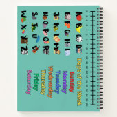 Gecko Custom Grade Naam Alfabet Nummer Lijn Dagen Notitieboek (Achterkant)
