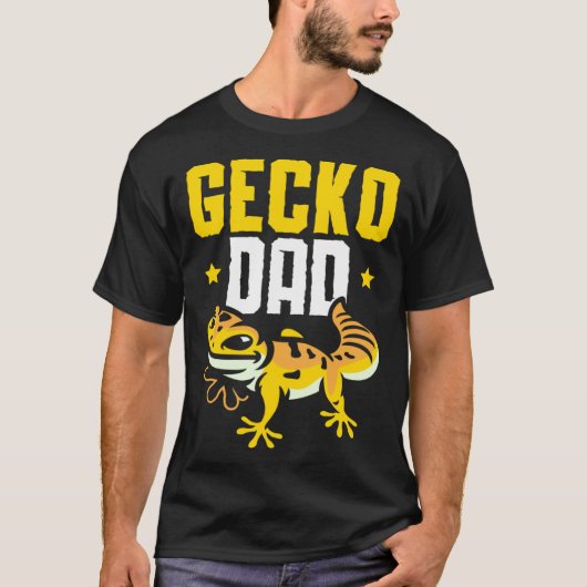 Gecko Dad Reptile Leopard Gecko  Lizard T-shirt (Voorkant)