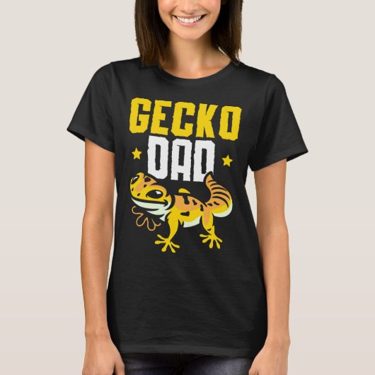 Gecko Dad Reptile Leopard Gecko Lizard T-shirt (Voorkant)