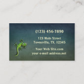 Gecko Dark Linen textuur Visitekaartje (Achterkant)