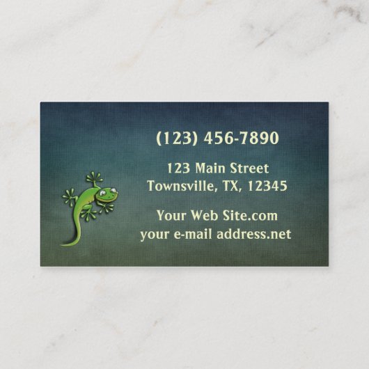 Gecko Dark Linen textuur Visitekaartje (Achterkant)