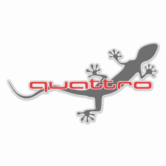 Gecko - donkergrijs sticker (Voorkant)