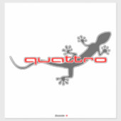 Gecko - donkergrijs sticker (Vel)