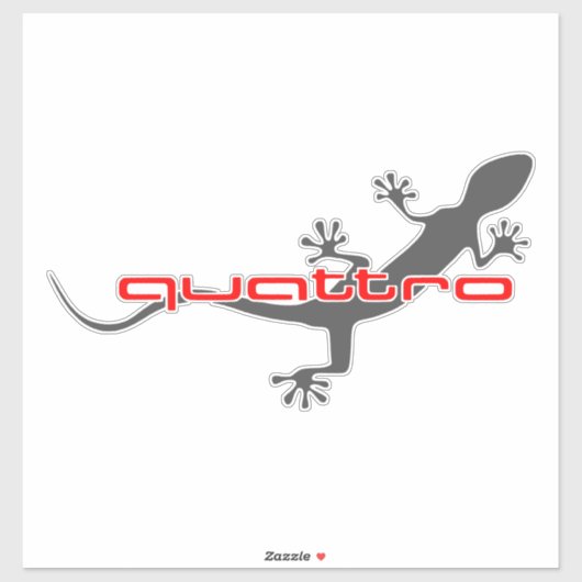 Gecko - donkergrijs sticker (Vel)