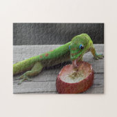 Gecko Eating Grapes Legpuzzel (Horizontaal)