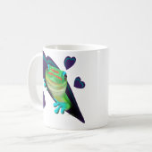 Gecko en harten koffiemok (Voorkant links)