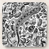 Gecko en keibels bier onderzetter (Voorkant)