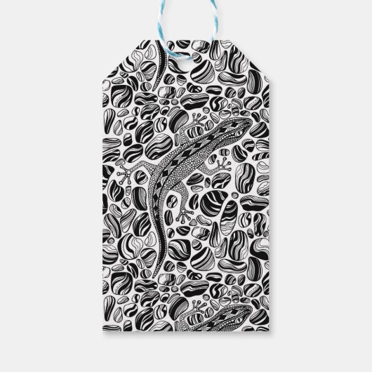 Gecko en keibels cadeaulabel (Achterkant)