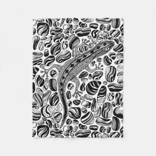 Gecko en keibels fleece deken