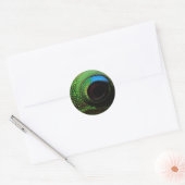Gecko Eyeball Ronde Sticker (Envelop)