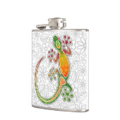 Gecko Floral Tribal Kunstflessen Heupfles (Links)
