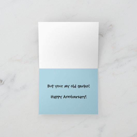 Gecko Funny Jubileum Kaart (Binnen)