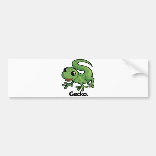 Gecko Gecko. Bumpersticker (Voorkant)