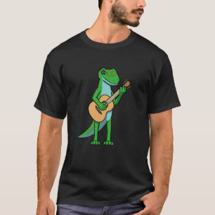 Gecko Gitarist Hobby Muzikant T-shirt