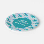 Gecko Hagedis Custom Kids Verjaardag Papieren Bordje (Gekanteld)