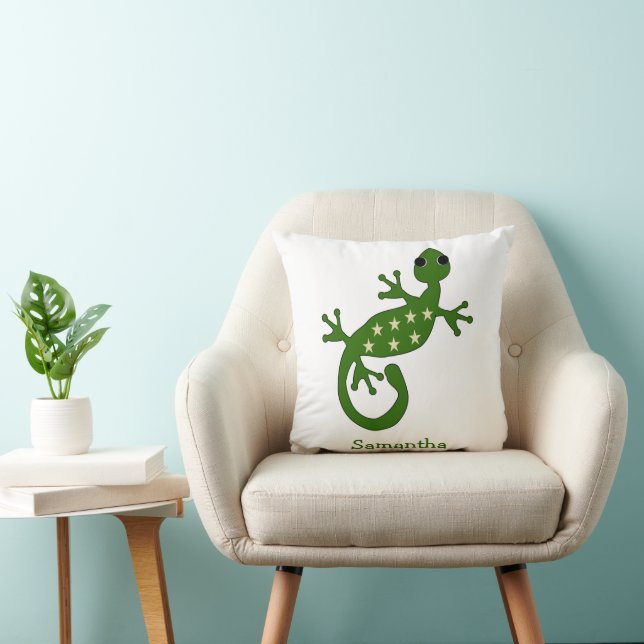 Gecko Hagedis Design Gepersonaliseerd Kussen (Stoel)