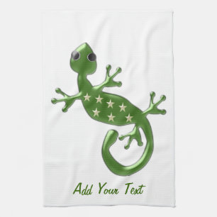 Gecko Hagedis Ontwerp Theedoek