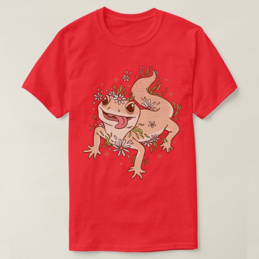 Gecko hagedis reptiel esthetisch t-shirt (Design voorkant)