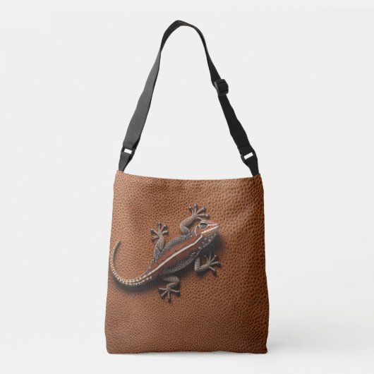 Gecko Imitatieleer ontwerp in reliëf Crossbody Tas (Achterkant)