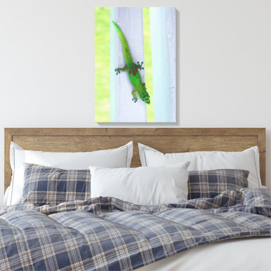 Gecko in Hawaï - Verticaal Canvas (Insitu (Slaapkamer))