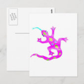 Gecko in Pink2 Briefkaart (Voorkant / Achterkant)